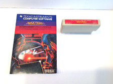 Vintage 1983 TI Texas Instruments STAR TREK Cartridge & Manual-Untested picture