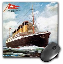3dRose Vintage White Star Line S.S. Titanic MousePad picture