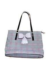 Pink Black Plaid Laptop Bag Large Purse 15.6 inch Computer Briefcase Sleeve NEW picture