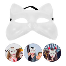 Halloween Cat Masks White Paper Blank 4pcs Masquerade Cosplay Party picture