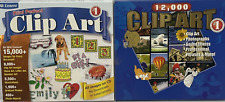 Clip-Art Lot of 2 Windows CD ROM 12000 Images & Cosmi Print Perfect picture