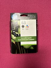 Genuine HP 63 Black & Tri-Color Ink Catridges 2 Pack  Exp: 09/25 #7430 picture