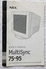 Vintage 2001 NEC MultiSync 75-95 User's Manual. Has Diagrams & Specifications picture