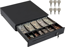 Volcora Cash Register Drawer for Point of Sale (POS) 5 Bill 7 Coin, Black  picture
