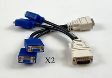 Y-Splitter Video Card Cable Adapter DMS-59 Male to Dual VGA Female Set of 4 picture