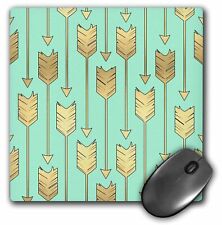 3dRose Mint and Gold Arrows Pattern MousePad picture