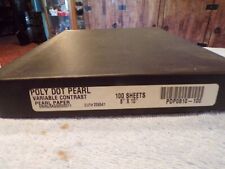 NEW Sealed Box POLY DOT PEARL VARIABLE CONTRAST PAPER 8 X 10 100ct PDP0810-100 picture