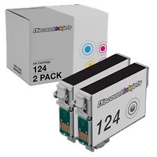 2 BLK T124120 T124 Pigment ink cartridge for 124 Epson Workforce 320 323 325 435 picture