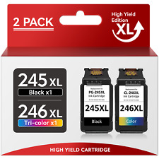 2Pack PG-245XL CL-246XL Ink Cartridges for Canon PIXMA MG2522 MG2550 MX492 MX490 picture