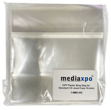 Resealable Clear OPP Bags for 10.4mm Standard CD Jewel Case Lot picture