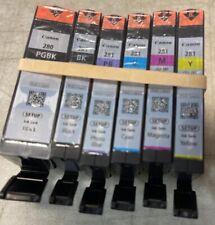 Set of 6 Genuine Sealed Sleeve Canon 280 Black & & 281 SETUP Inkjet Cartridges picture