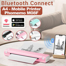 Portable Wireless A4 Bluetooth Thermal Printer for Travel Phomemo M08F LOT picture