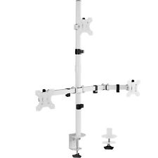 VIVO White Triple Monitor Adjustable Desk Mount Stand, 3 Screens up to 30