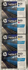 HP 843C Black Cyan Magenta Yellow PageWide XL Ink C1Q65A C1Q66A C1Q67A C1Q68A picture