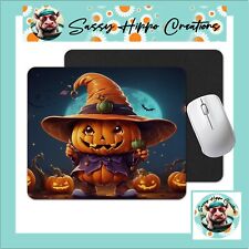 Mouse Pad Jack O Lantern Spooky Halloween Pumpkin Anti Slip Back Easy Clean picture