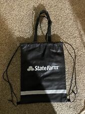 Drawstring Backpack/Recycle Bag w/State Farm Logo - Black & White - New picture