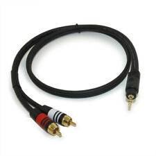 3ft 3.5mm Premium Mini-Stereo TRS Male to 2 RCA Male Audio/Speaker Cable picture