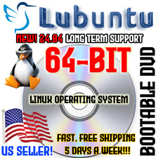 Lubuntu 24.04 Long Term Support Linux OS DVD or USB Live Boot OS Ubuntu NEW picture