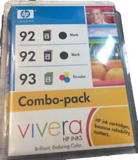 HP Ink Cartridges New Sealed  Combo-Pack Exp Sept 2008 Two 92 & One 93  Original picture