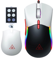 EKSA Gaming Mouse, Customizable Black & White Computer Mouse, Ergonomic Mouse picture