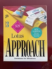 Lotus Approach Release 3 Database For Windows DOS Vintage Software Disk 3.5” picture