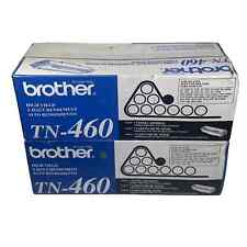 Brother TN-460 Black Cartridge Brother TN460 Toner NEW Genuine Sealed Lot Of 2 picture