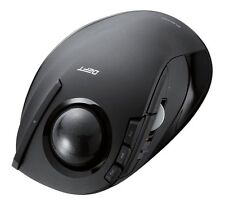 ELECOM M-DT2DRBK Wireless Trackball Mouse Tilt 8 Buttons Black Japan  picture