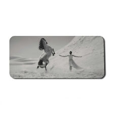 Ambesonne Black and White Rectangle Non-Slip Mousepad, 35