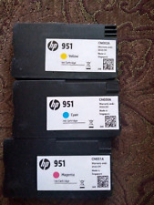 HP 951 y,c,m 3pk   Ink Cartridges New Sealed OEM FAST SHIP 9/25 picture