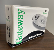 Vintage Gateway Software Disc Storage Binder System Restore CD Works Suite Sound picture