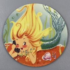 Cartoon Mermaid Phone Mouse Pad Retro Vintage Inspired 1950s 1960s Style picture