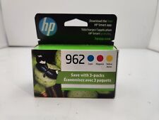 HP 962 Tri-Color 3-PACK Original Genuine OEM Ink Cartridge New Sealed 2025 picture