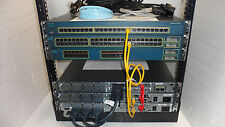 Complete Cisco CCENT CCNA CCNP  2821 2600 XM WS-3750-24 FREE RACK 14U picture