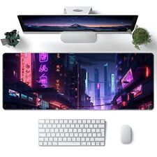 Large Cyberpunk Mouse Pad, Gaming Cool Desk Pad, Extended Japanese Keyboard M... picture