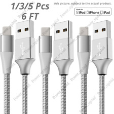 Bulk Lot 6Ft USB Charging Cable For iPhone 14 13 12 X XR 8 7 6 Plus Charger Cord picture