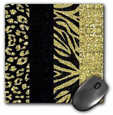 3dRose Printed Glitter Effect Gold and Black Animal Print - Leopard and Zebra Mo picture