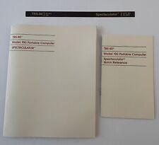 Radio Shack Manuals Model 100 Spectaculator Manuals 26-3828 Tandy TRS-80 picture