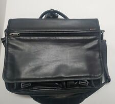 TUMI Alpha Black Leather Expandable Briefcase 96171D4 picture