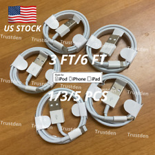 For Apple iPhone 14 13 12 11 XR 8 7 6 USB Charging Cord 3/6Ft Charger Cable Lot picture