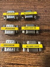 6pcs VGA/SVGA 15 Pin DB15 Male To Male D-SUB 3 Rows Mini Gender Changer Adapter picture