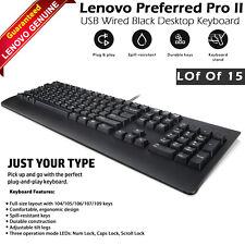 Lot Of 15 New Lenovo Preferred Pro II 00XH688 SK-8827 Wired Black PC Keyboard picture