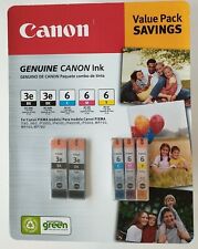 Sealed Set 5 Genuine Canon Multi Pack Black Yellow Magenta Cyan BCI 3e 6C 6M 6Y picture