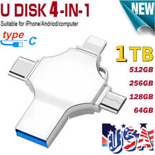 2TB USB 3.0 Flash Drive Memory Photo Stick for iPhone Android iPad Type C 4 IN1 picture