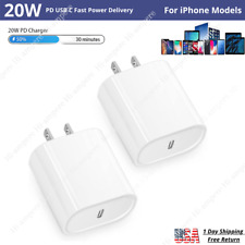 1/2Pack 20W PD Fast Wall Charger USB C Power Adapter For iPhone 13 12 11 8 iPad picture