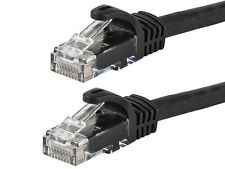 Flexboot Cat6 Ethernet Patch Cable Network RJ45 Stranded UTP 24AWG 100ft Black picture