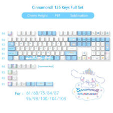 Cartoon Cinnamoroll 20th Anniversary Keycap 126Pcs/Set PBT Sublimation MX Switch picture