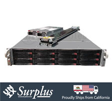 TRUNAS ZFS Server 2U 12 BAY Supermicro X10DRU-i+ 2x E5-2650 V4 256GB RAM SAS3 picture