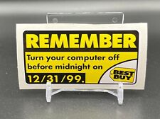 Best Buy Y2K Remember Turn Your Computer Off Retro PC Case Decal Sticker 2 PCS picture