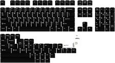 -NEW- DROP GMK White-On-Black Custom Mechanical Keyboard Keycap Set -READ- picture