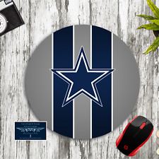 DALLAS COWBOYS STAR STRIPE CUSTOM ROUND PC MOUSE PAD DESK MAT SCHOOL OFFICE GIFT picture